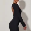 Adelia Cut-Out Heart-Detail Bodycon minikjole i svart
