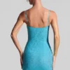 Aellin pyntet bodycon-minikjole i akvablå