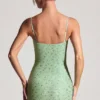 Aellin pyntet bodycon-minikjole i pistasj