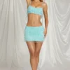 Aerin Fringed Bralette i Aqua Blue