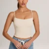 Ailany Modal tank-top med rund hals i elfenben