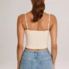 Ailany Modal tank-top med rund hals i elfenben