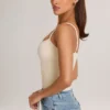 Ailany Modal tank-top med rund hals i elfenben