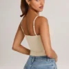 Ailany Modal tank-top med rund hals i elfenben