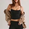 Ailany Modal tank-top med rund hals i svart