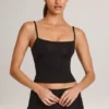 Ailany Modal tank-top med rund hals i svart