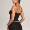 Ailany Modal tank-top med rund hals i svart