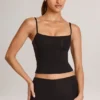 Ailany Modal tank-top med rund hals i svart