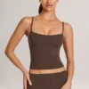 Ailany Modal-tanktop med rund hals i sjokoladebrun