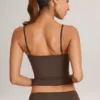 Ailany Modal-tanktop med rund hals i sjokoladebrun