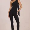Alira Modal jumpsuit med én skulder i svart