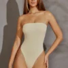 Allegra bandeau-body i elfenben