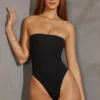 Allegra bandeau-body i svart