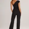 Alouette Modal jumpsuit med én skulder i svart