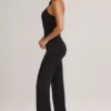 Alouette Modal jumpsuit med én skulder i svart