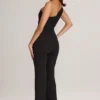 Alouette Modal jumpsuit med én skulder i svart