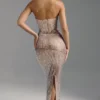 Amaya Embellished Bandeau Maxikjoler i Almond