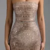 Amaya Embellished Bandeau Maxikjoler i Almond