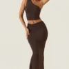 Andi Modal One-Shoulder Top i sjokoladebrun