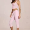 Anessa mid-rise capri-jeans i blomsterrosa