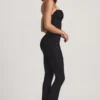 Arlena jumpsuit med blonder og sløyfe i svart