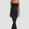 Arlena jumpsuit med blonder og sløyfe i svart