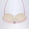 Ascona balconette-bikinitopp med bøyle og halterneck i mauve striper