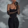 Asra snøring-miniskjørt i svart