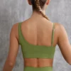 Asymmetrisk sports-BH i oliven