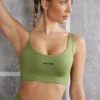 Asymmetrisk sports-BH i oliven