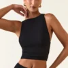 Aya Modal-tanktop med båthals i svart