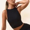 Aya Modal-tanktop med båthals i svart