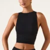 Aya Modal-tanktop med båthals i svart