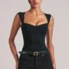 Ayla body med sweetheart-utringning i svart