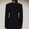 Azelie minikjole med enkeltradet blazer i svart