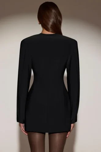 Azelie minikjole med enkeltradet blazer i svart