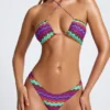 Azure By Oh Polly Badetøy Micro Cheeky bikinitruser i flerfarget mønster