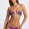 Azure By Oh Polly Badetøy Multiway Bikini Top i Multi Print