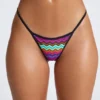 Azure By Oh Polly Badetøy trekant-stringbikinitruser i flerfarget mønster