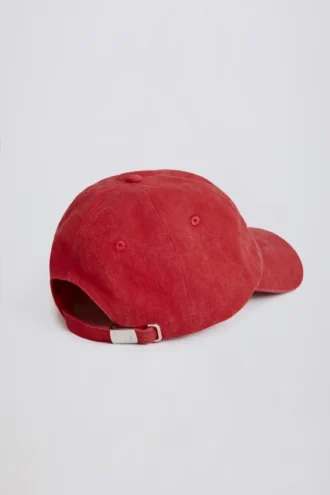 Baseballcap i mørkerød