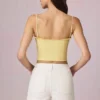Beata shorts med høy midje og A-linje i Ecru-vask