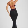 Bella Contrast Binding Cut Out Evening Gown i svart