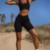 Bikershorts med høy midje og FlexiRib i svart