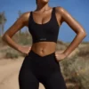 Bikershorts med høy midje og FlexiRib i svart