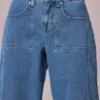 Bobbi Mid-Rise Barrel-Leg Jeans i midtblå vask