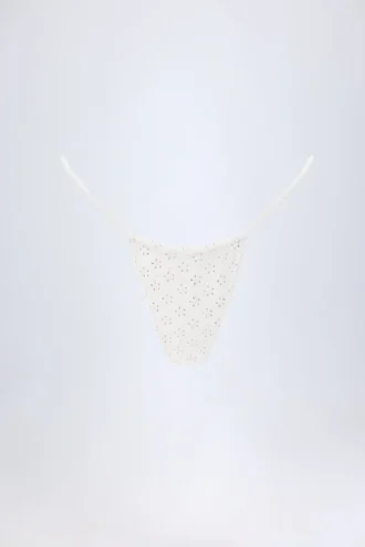 Bosa bikinitruser med snøring i hvit