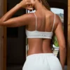 Bralette med firkantet hals i lysegrå
