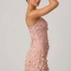 Briar minikjole med dekorative applikasjoner i støvrosa