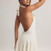 Brooke Modal halterneck A-line minikjole i hvitt