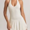Brooke Modal halterneck A-line minikjole i hvitt